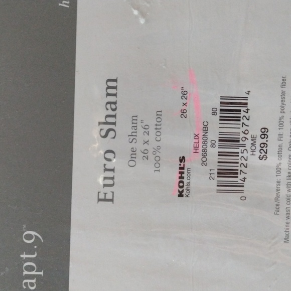 New Eurosham in brick color with dark grey border.100%cotton, 100% poly fill. - Picture 2 of 6